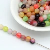 Two-color candy, resin, round beads, loose beads, straight holes, diy material, beaded beads, bracelet accessories details Picture