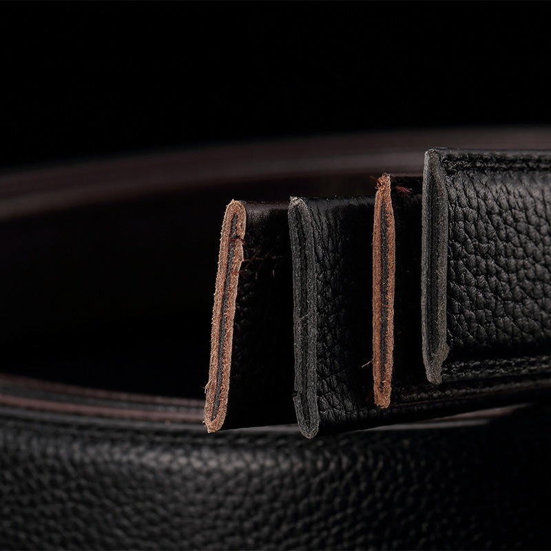 Wrapped Top Layer Pure Cowhide Belt Body Automatic Buckle Headless Cowhide Belt Men's Belt Body No Button-Down Waistband Strap Application Scenario