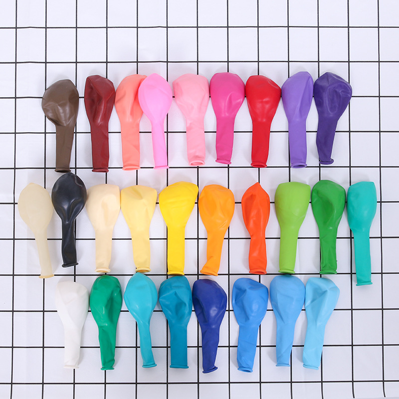 10-inch matte balloon set, round and thickened, 2.2g, cross-border visit to the US, birthday party, celebration and wedding decoration details Picture