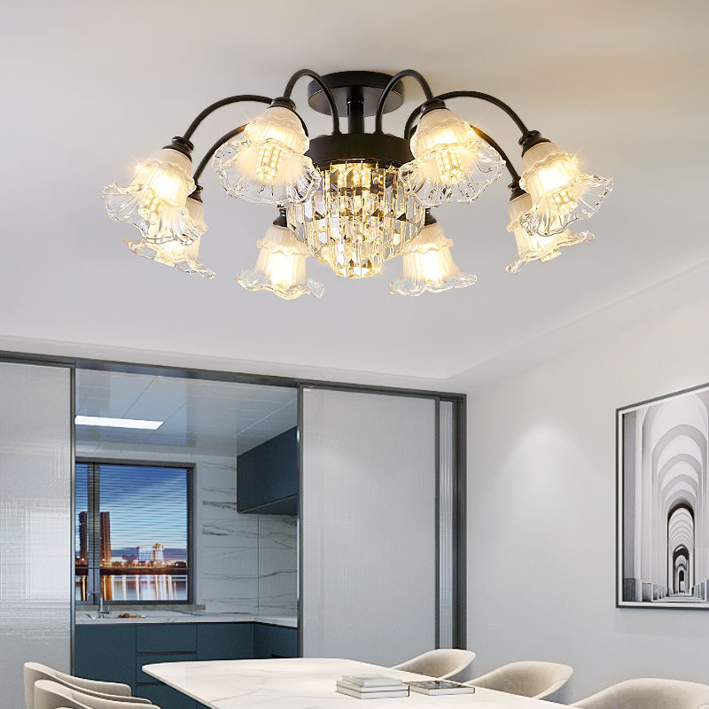 New European Living Room Chandelier Light Luxury Crystal Light American Hall Living Room Light Household Simple Dining Room Bedroom Lamps Item Picture