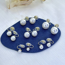 French simple pearl earrings niche luxury luxury high-grade sense no piercing mosquito coils pearl ear clip wholesale