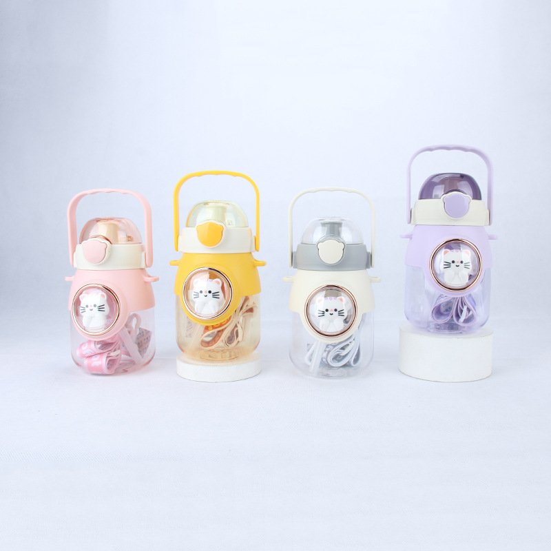 New Doll Portable Plastic Water Cup Men's And Women's Fashion Small Fresh Carrier Children Student Plastic Cup Wholesale Set full figure