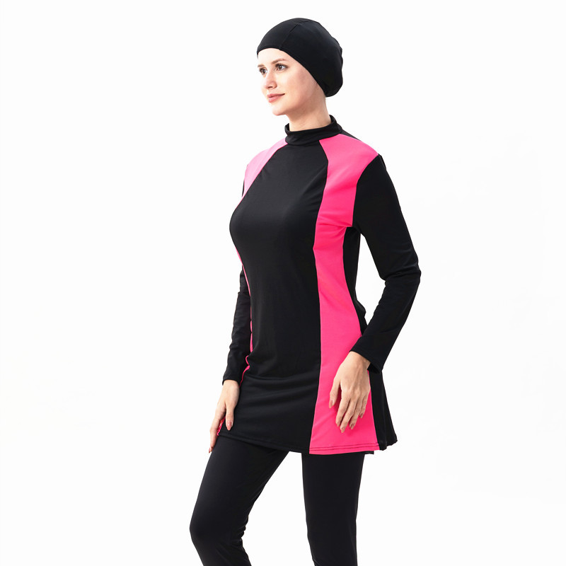 Transfronterizo de comercio exterior mujeres trajes de baño de tres piezas dividido pantalones de manga larga protección solar trajes de baño conservadores playa spa trajes de baño Application Scenario