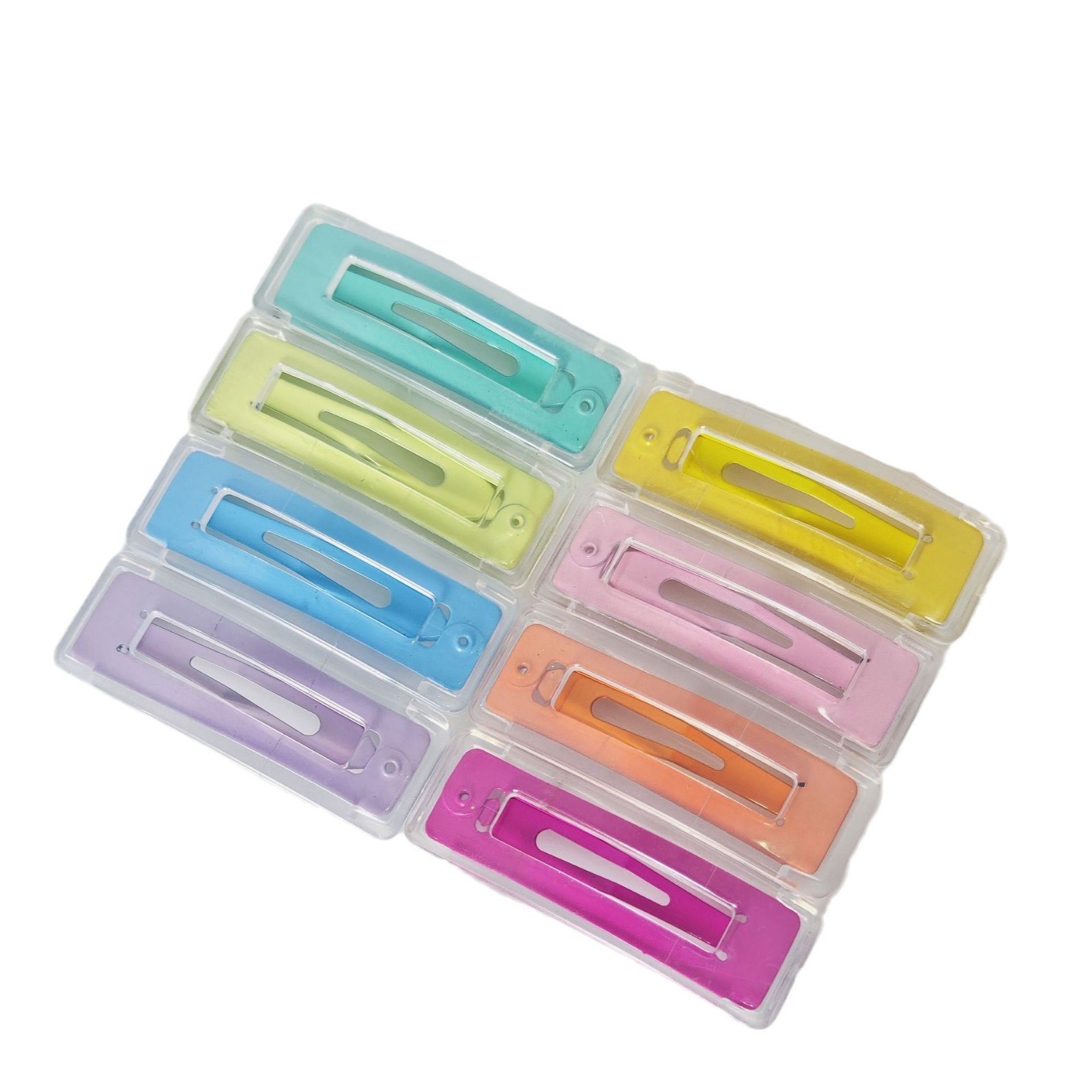 HS transparent base plastic BB clip accessory macaron side hair clip for children and adults DIY candy-colored bangs clip Item Picture