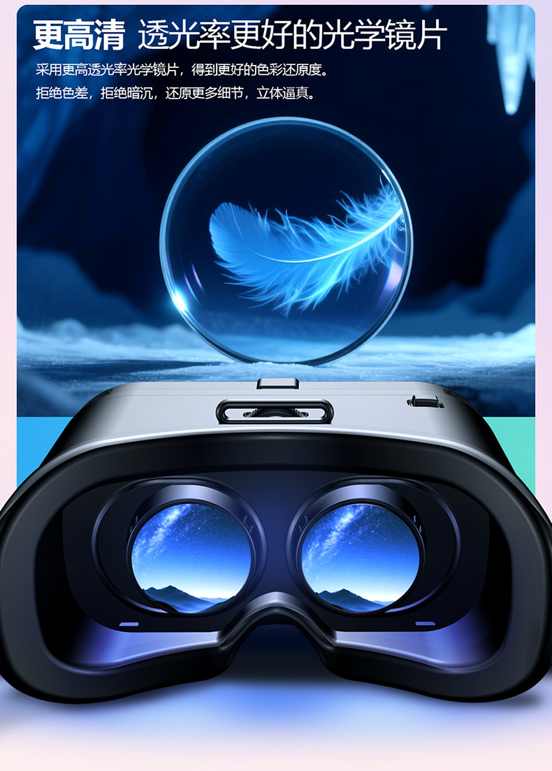 2026年新款Q8VR眼镜VRG手机电影游戏3d眼镜影院数码眼镜头戴式 pic 8