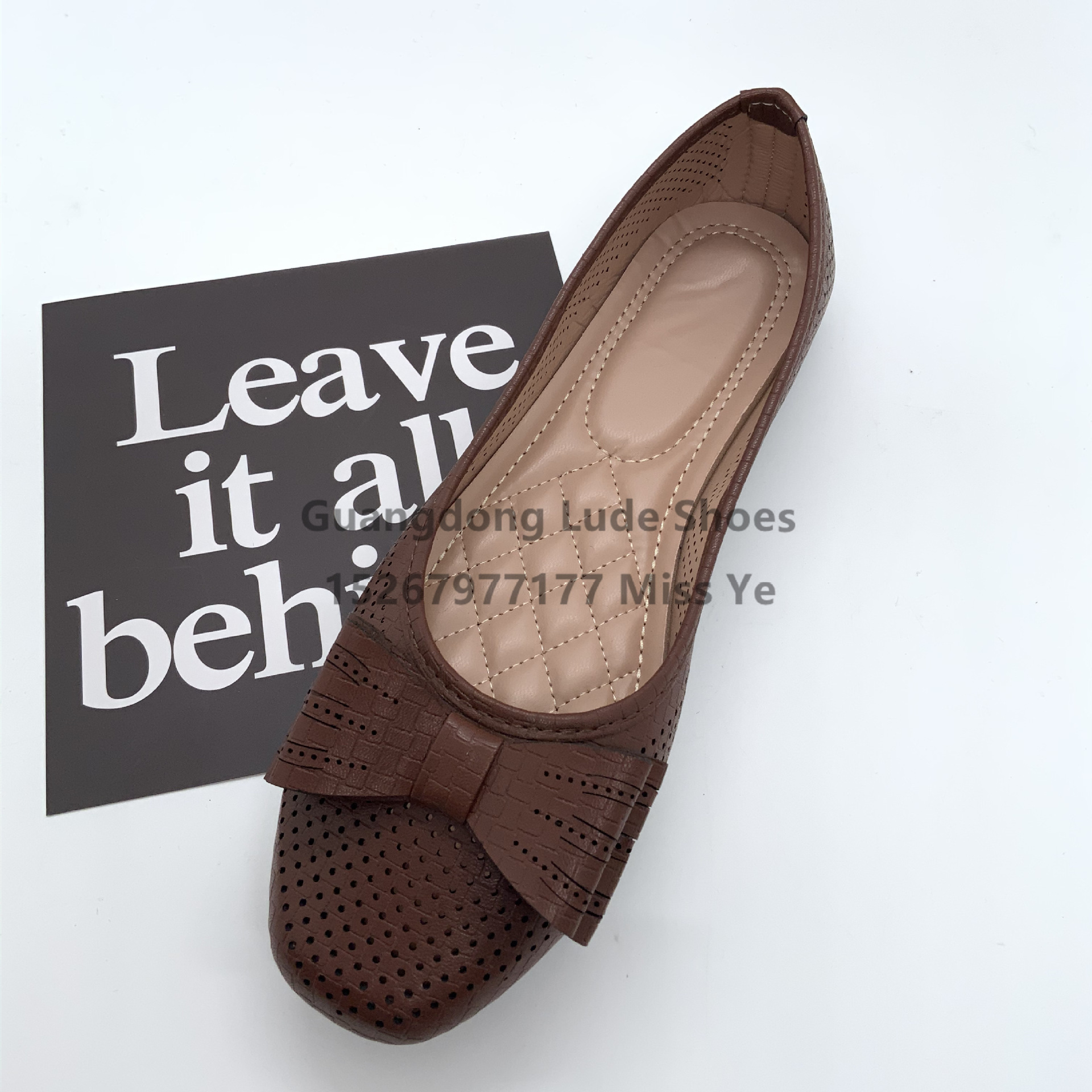 2022 New Casual Single Shoes Fashion Comfortable Casual Hundred Bow Flat Single Shoes Guangzhou Women's Shoes Craft Shoes details Picture