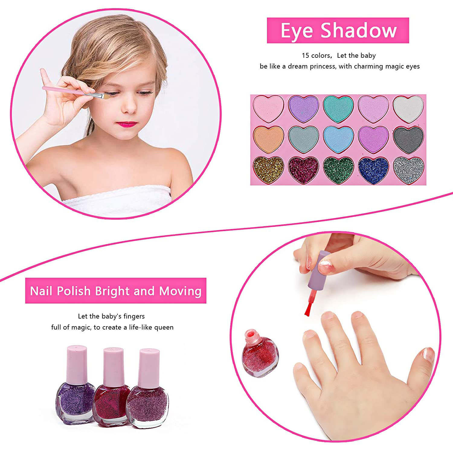 Amazon Children's simulation cosmetics, girl Play House, makeup, toys, nail polish, play House, handbag sets, decorations, Huaixing 77885 details Picture
