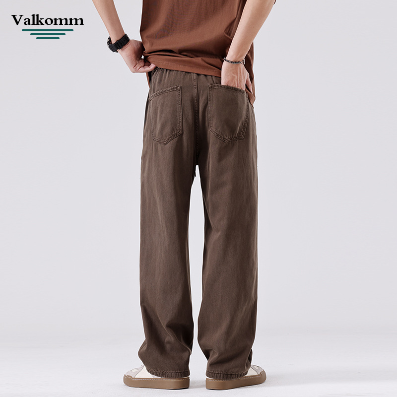 Spring new American high street Tencel jeans, men's casual straight-leg jeans, high-end and trendy loose jeans Application Scenario