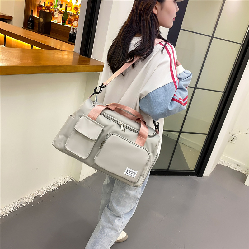 Sports Travel Fitness Bag 2022 New Simple Fashion Companion Free One Shoulder Crossbody Handbag Wholesale Specification drawing