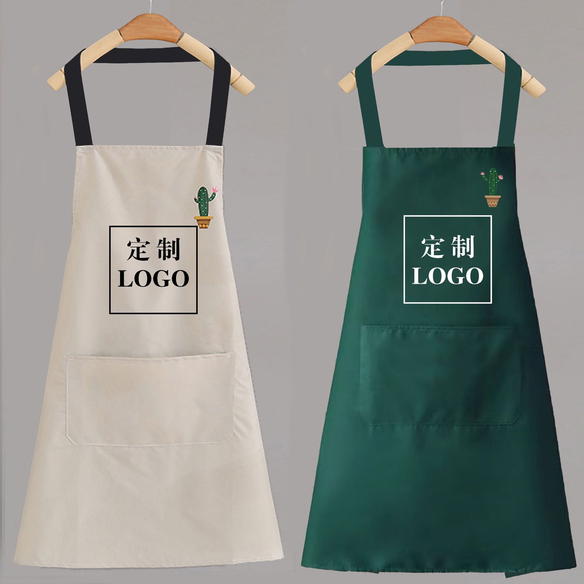 围裙家用厨房防水防油餐饮专用新款夏季薄款工作服定制logo大人男