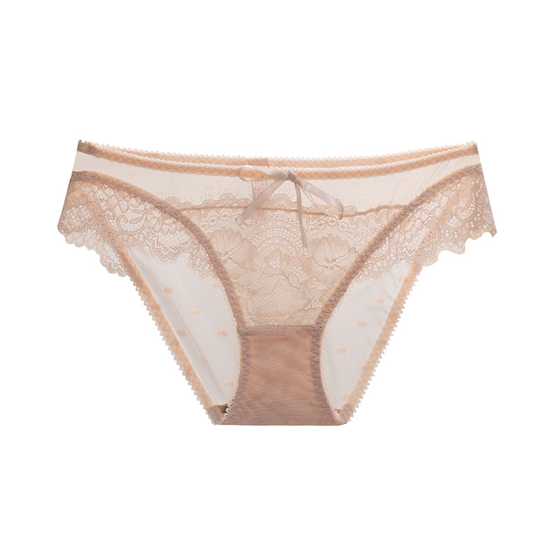 Foreign Trade For The New Sexy Lace Underwear Female Low-Waist Perspective Women's Underwear Skin Breathable Transparent Briefs Item Picture