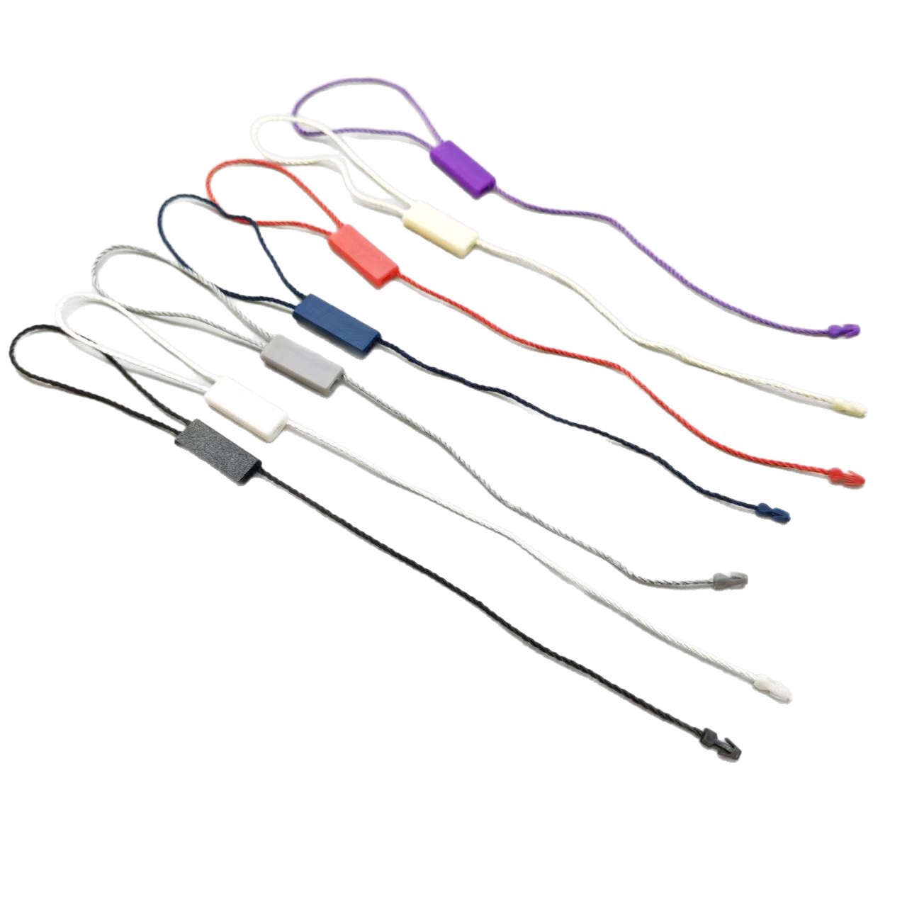 Free shipping, high-end double-inserted rectangular hanging rope with polyester tags inserted at both ends, universal clothing trademark hanging rope Item Picture