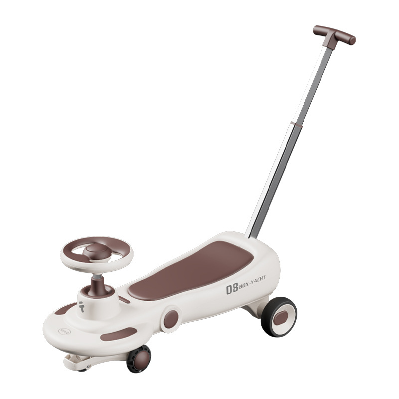 Children's twisty car for boys and girls aged 1-6, anti-rollover rocking car with music, lights, swivel wheels, silent sliding car Item Picture