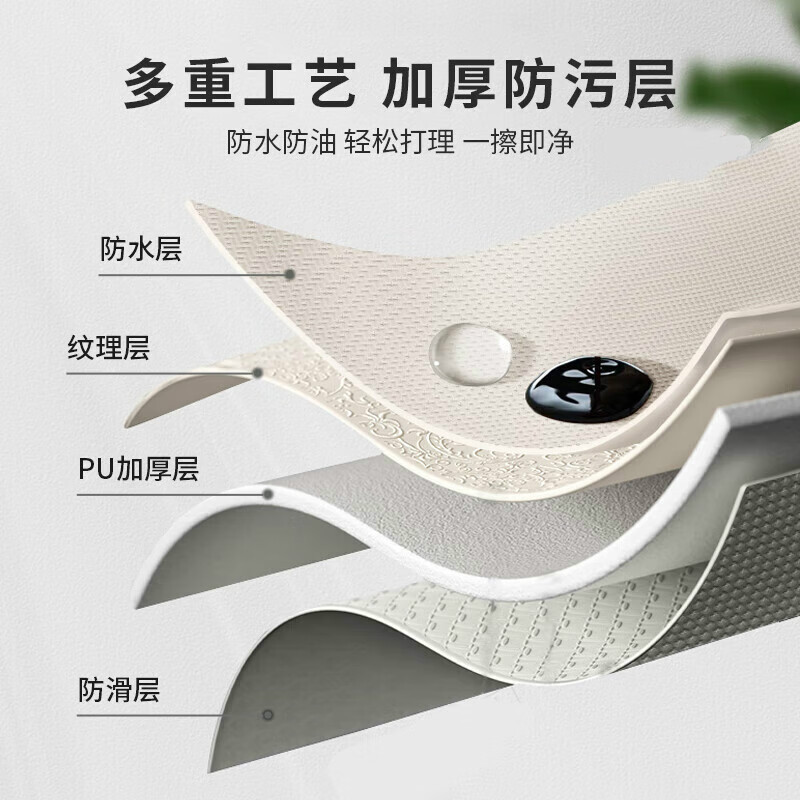 No-wash restaurant household fabric round table, hotel oil-proof, restaurant Chinese-style waterproof round heat-resistant tablecloth, fabric tablecloth Specification image