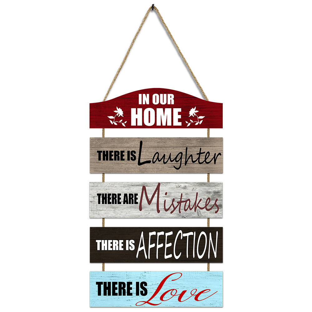 Large wall decorations are hung with wooden pendants Specification image