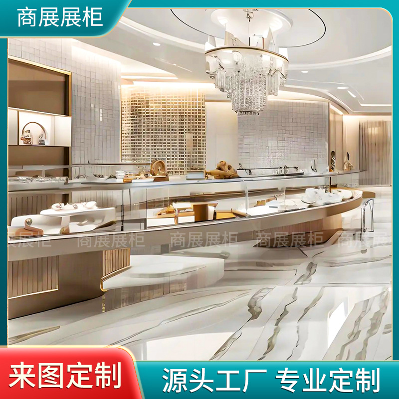 珠宝店CAD施工图纸 首饰店黄金店装修设计店铺商铺室内店面效果图