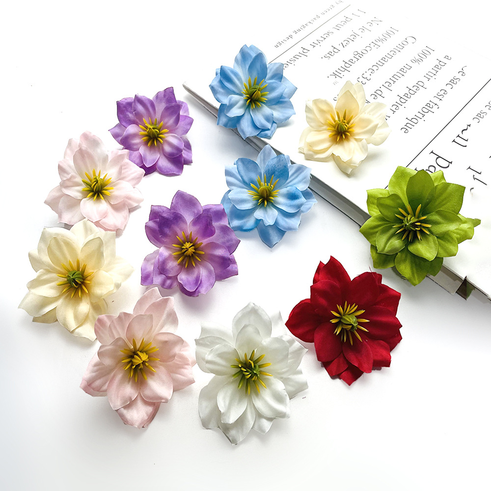 仿真小野玫花朵 绢布diy服饰簪花材料配件 婚庆花墙拱门插花装饰