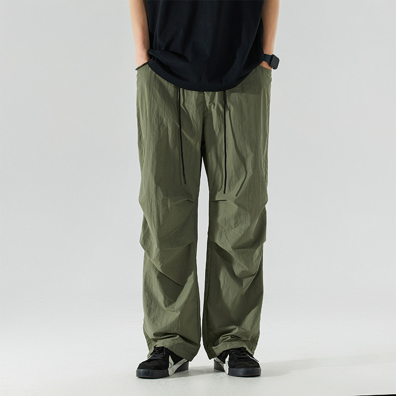 American wide-leg mountain paratrooper ice silk work pants for men and women, thin, loose, casual and quick-drying long pants for summer Application Scenario