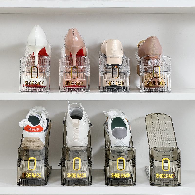 Adjustable storage shoe rack Double-layer shoe support bedroom space saving household dormitory furniture storage slippers shoes cabinet shoes full figure