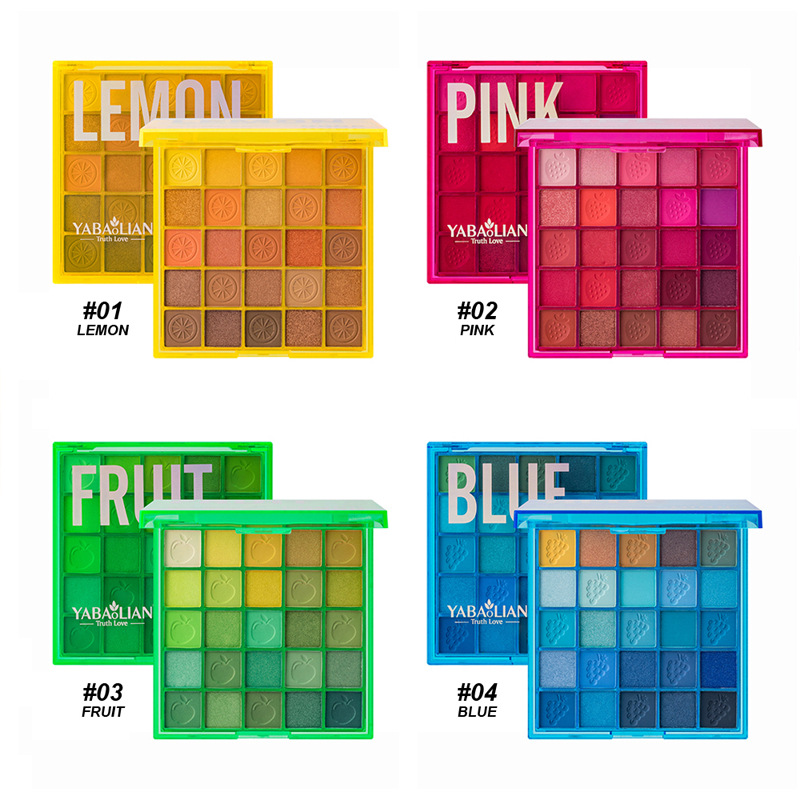 Yabaolian 20 Color Eyeshadow Tray Pearl Matte Ground Color Pomegranate Seed Crisp Rice Eyeshadow Student Makeup Specification drawing