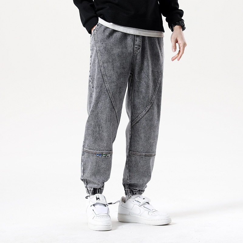Men's loose jeans, autumn men's stretch casual and versatile cargo pants, Korean style trendy Harlen tapered long pants Application Scenario