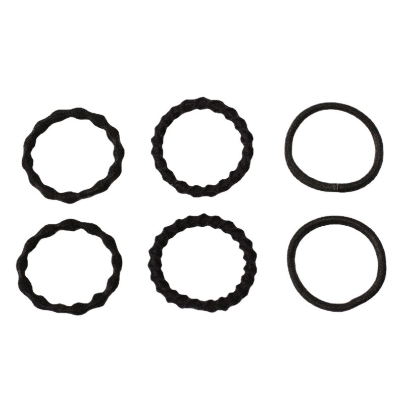 Black rubber band for girls' hair ties, high elasticity and durability, small hair band for babies, girls' leather case, small hair volume, hair tie Item Picture