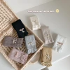 New children's leggings, spring and autumn outerwear, girls' bowknot pantyhose, wheat ear pearl Chinese knot knitted, versatile, girls' baby nine-inch pants, one-piece consignment Specification image