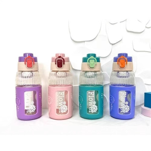 Portable large-capacity portable cup, water cup, high school girls' appearance level plastic straw cup, student Korean version Instagram, summer children's anti-drop full figure