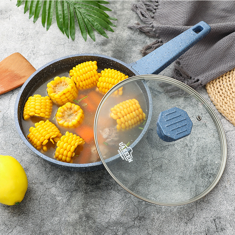 Brand-new tourmaline flat pan, non-stick pan, frying pan, household steak and egg frying pan, pancake pan, suitable for all kinds of stoves details Picture