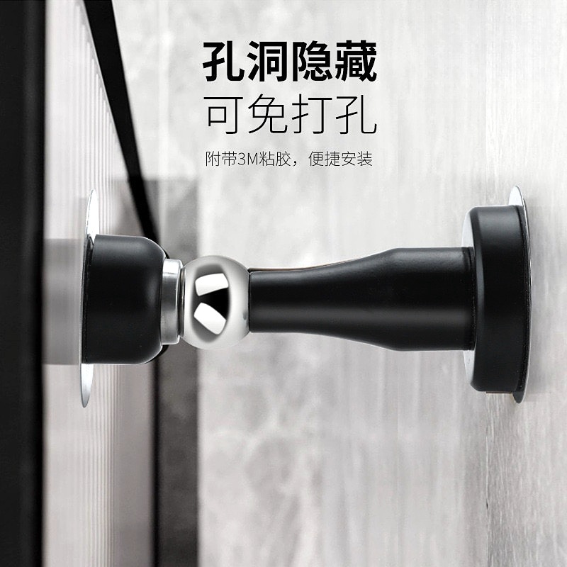 Anti-collision door, floor suction, no need for drilling, 304 stainless steel door suction, door stop, wooden door, entrance door, strong magnetic door, wall suction Application Scenario