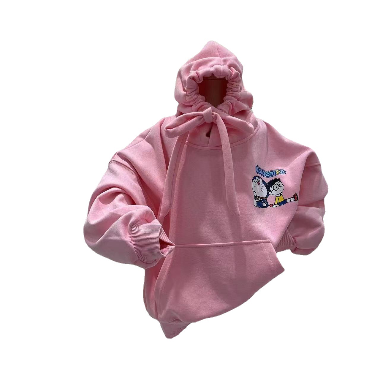 Doraemon cartoon print long-sleeved hoodie 2022 Autumn New Korean-style hoodie for big kids Item Picture