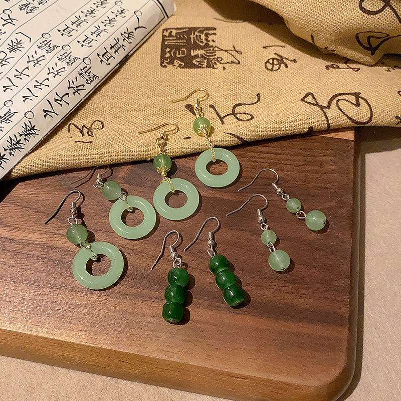 New Chinese-style peace pendant earrings, women's retro charm, high-end feel, long earrings, bestsellers, personalized and versatile earrings