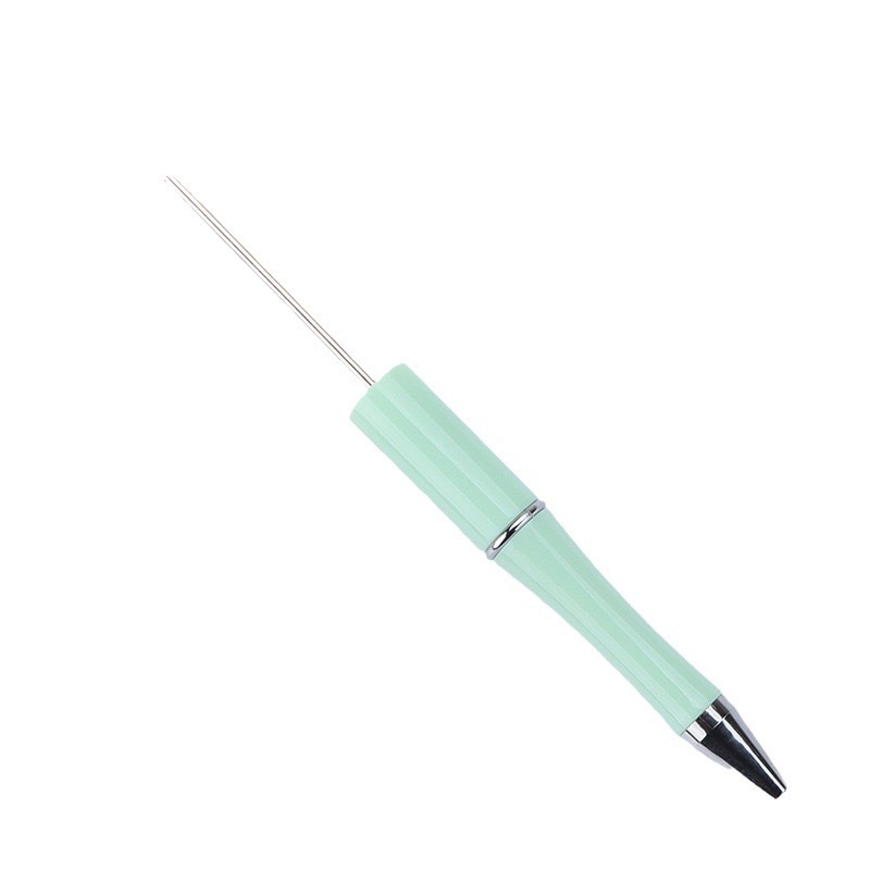 Beaded Pen Diy Creative Plastic Pen Business Office Student Gift Pen Three Color Gradual Change Ball Pen Manufacturers Direct Sales Item Picture