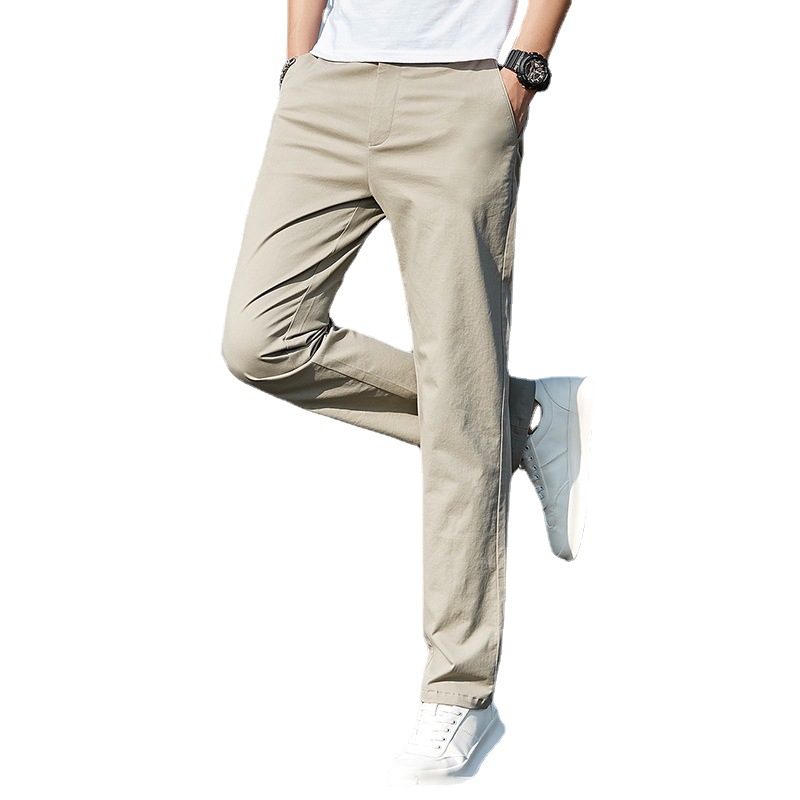 Trousers Men's Casual Trousers Men's Cotton Autumn Winter Trousers Nine Straight Leg Loose Men's Trousers Business Velvet Item Picture