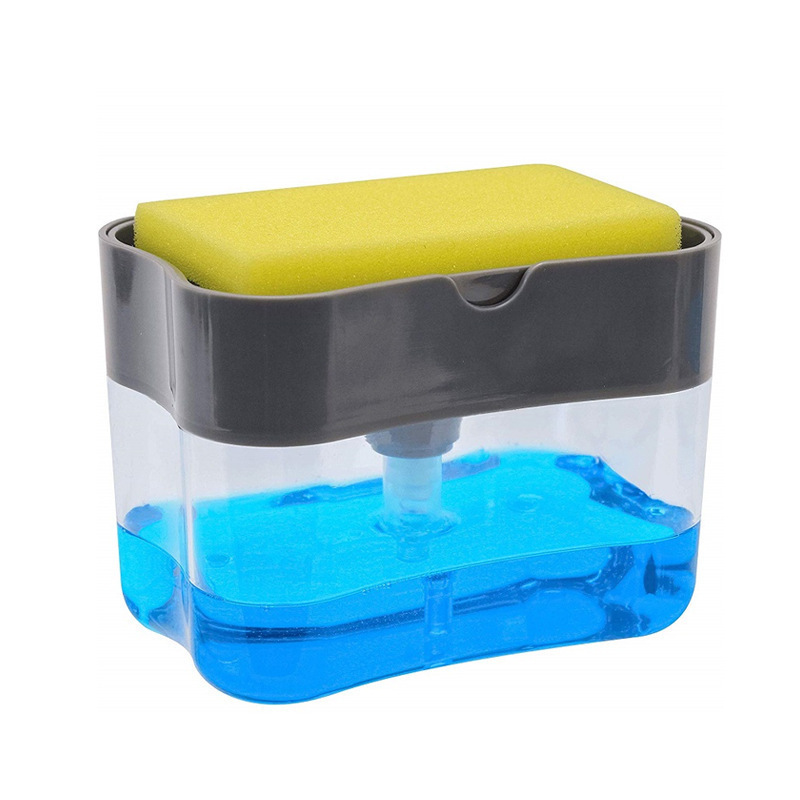 Limpiador de detergente prensa limpiador de ollas cepillo tipo de cocina auto dispensador caja Specification image