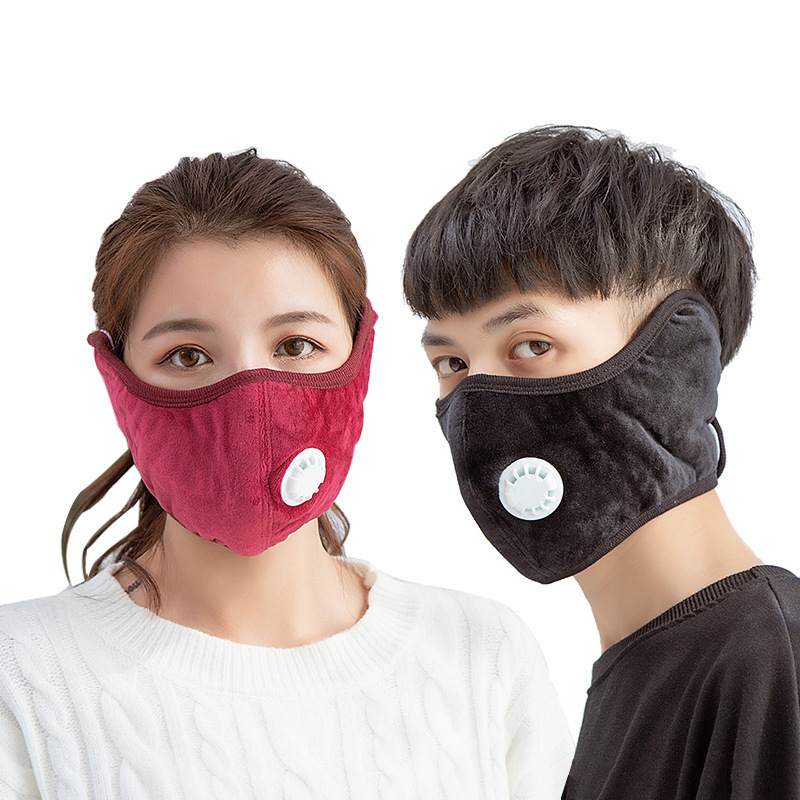 2022秋冬季PM2.5呼吸阀雾霾口罩男女保暖口罩二合一护耳防尘口罩