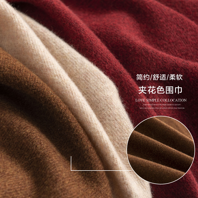 New Floral Imitation Cashmere Scarf Women's Simple Atmosphere All The Warm Shawl Fashion Commuter Neck Protective Cold Collar Application Scenario