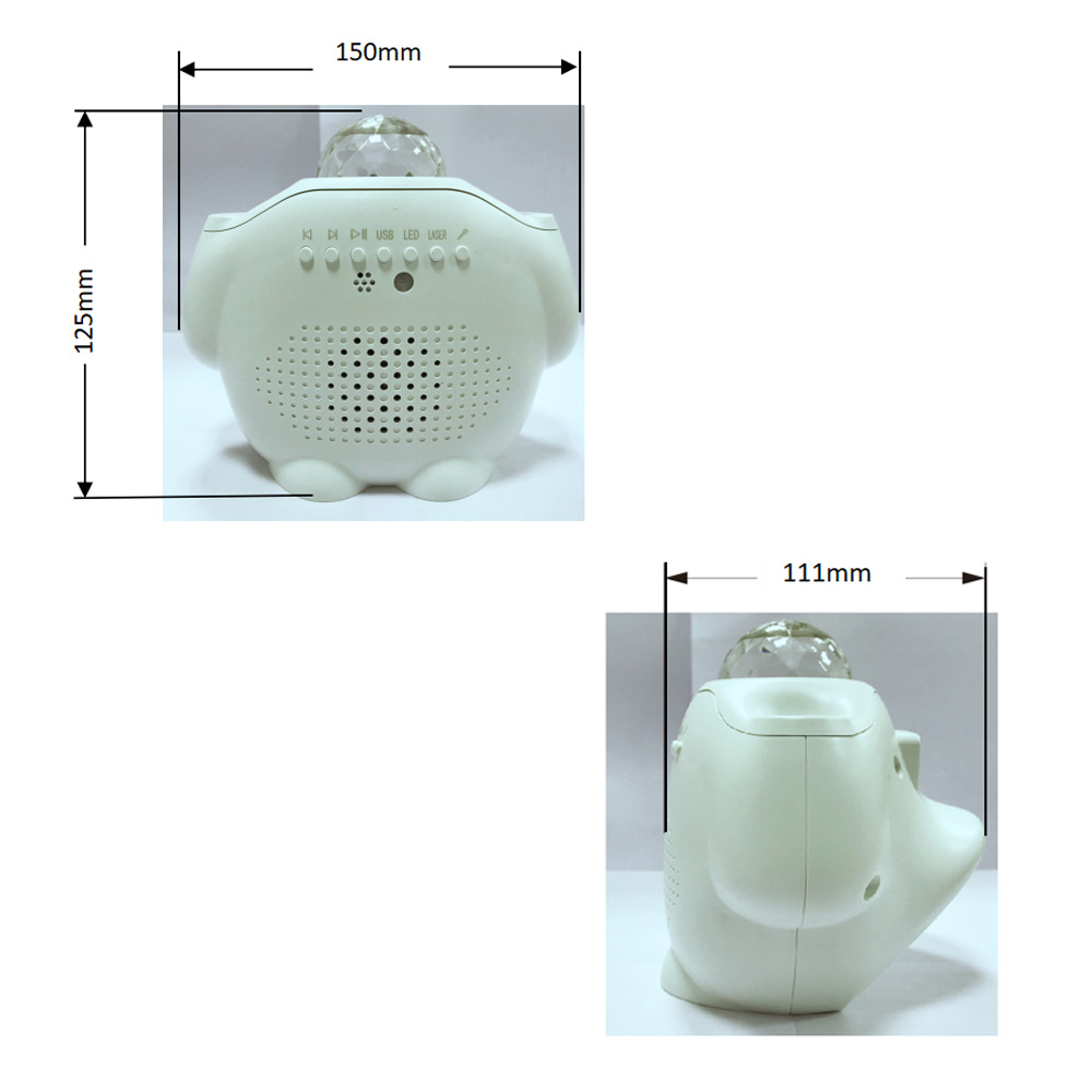 Customized Logo Bluetooth music starry sky projection lamp remote control model LED light source water ripple starry sky pattern starry sky lamp Item Picture