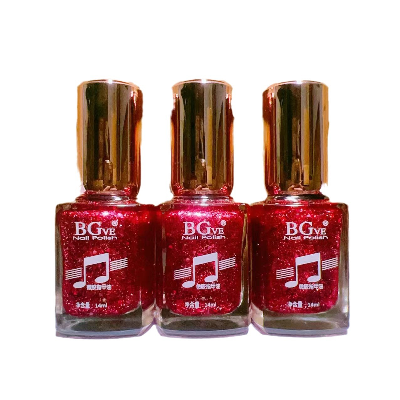 Cross-border BG Micro-glue Fashionable nail polish, non-peelable nail polish, colored nail polish, plum red, avocado color, 14ML Item Picture