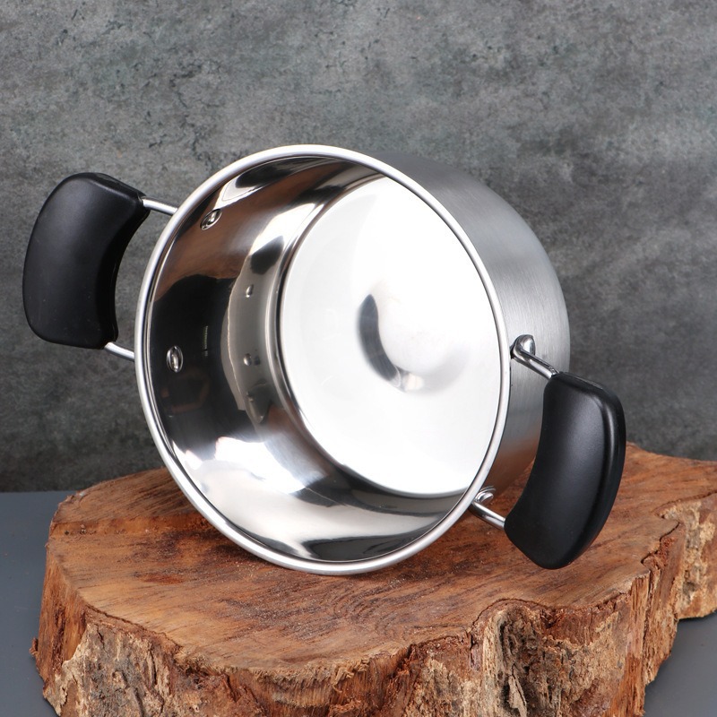 Chaozhou Mutual Hair Cross-Border Foreign Trade Thickened Stainless Steel Pot Set Pot Soup Pot Milk Pot Frying Pan With Kettle Mexico Specification drawing