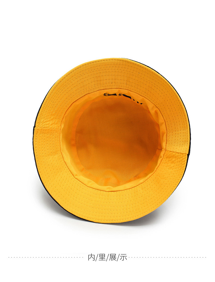 Sombrero de pescador de doble cara vestido mujer versión coreana de verano marea sombreado sombrero de sol de gran cornisa sistema de sol cara sonriente pequeña daisy sombrero pic 12