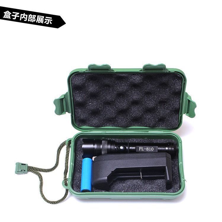 3号多功能PP塑料工具礼盒 led强光手电筒包装盒白底实物图