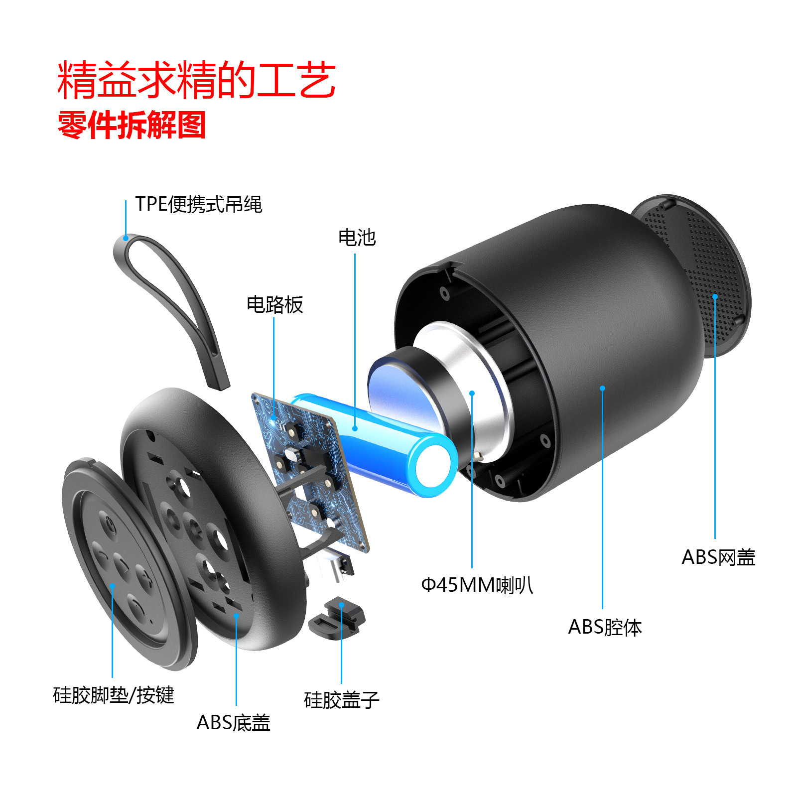 F11 waterproof Bluetooth Speaker, IPX4-level outdoor speaker, TWS subwoofer, portable CE small speaker pic 6