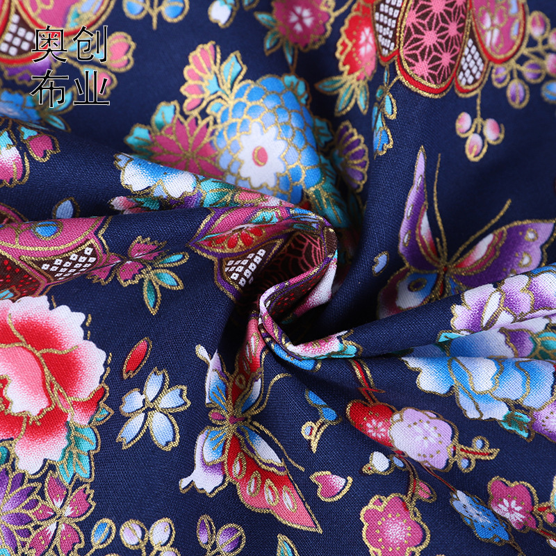 Ethnic Bohemian-style all-cotton gold-embossed printed fabric handmade clothing DIY craft clothing fabric gold powder fabric Application Scenario