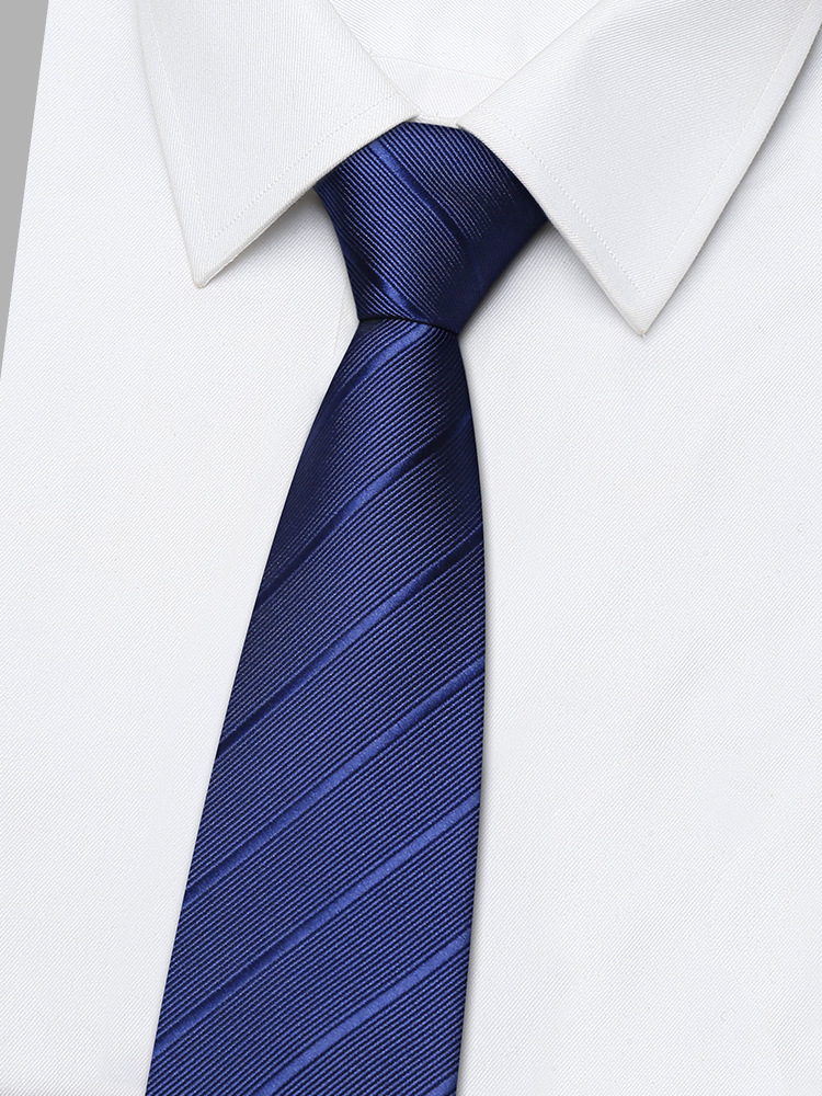 Tie Male Formal Zip Wedding Groom Male Business Hand Tie Blue High-End Lazy Free Knot A Pull details Picture