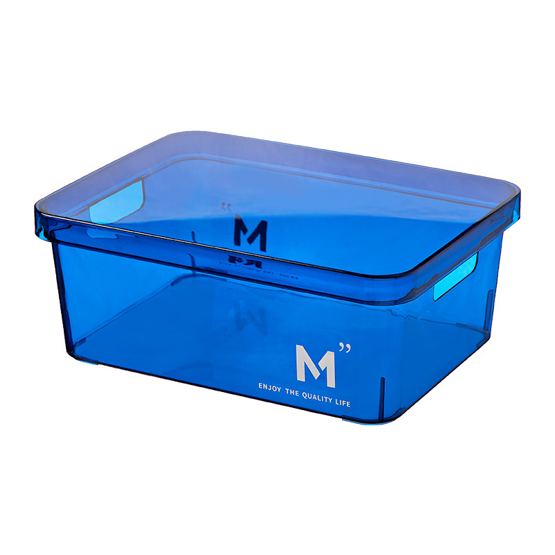 Wholesale transparent plastic household desktop storage boxes, skin care products, snacks, toys, covered storage boxes, and miscellaneous storage boxes Item Picture
