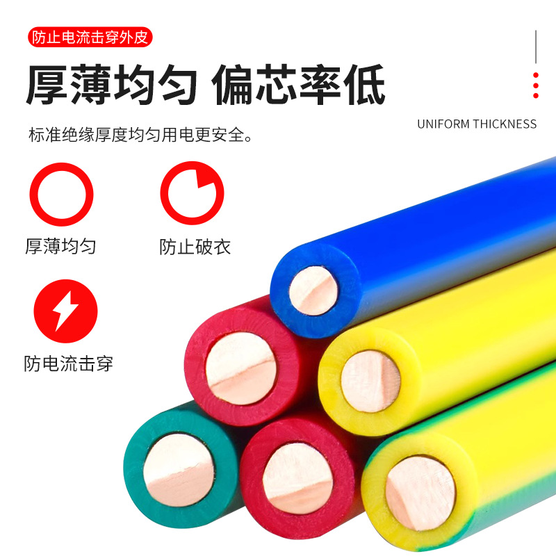 Guangdong Zhujiang Wire and Cable National standard ZC-BV flame-retardant 1.5/2.5/4/6/10 square household single-core hard wire Specification image