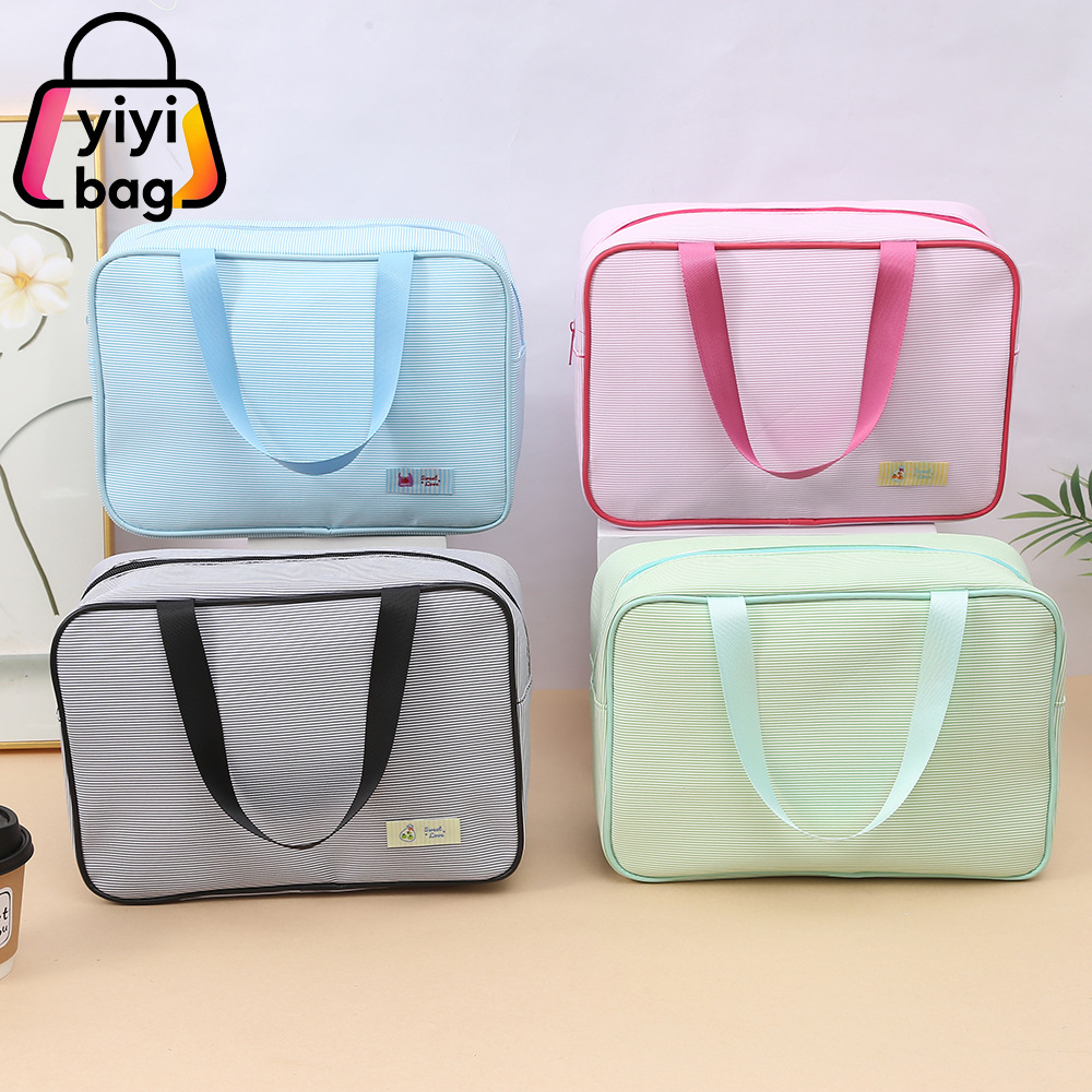 New cross-border large-sized solid color makeup bag, square multi-functional storage bag, portable large-capacity handbag, South America pic 4