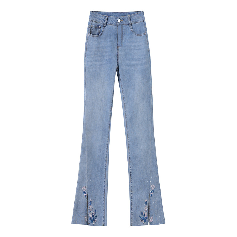 牛仔裤女高腰韩版/牛仔裤女/牛仔/短裤牛仔女生/短裤女白底实物图