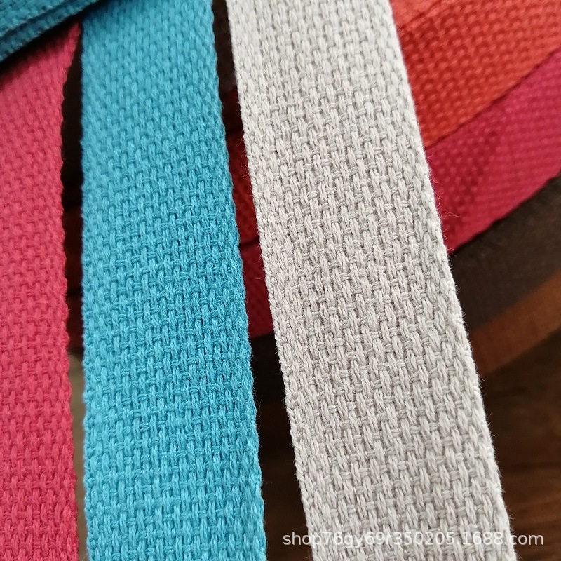 Recommend Factory Direct Selling Sp Line Polyester Cotton Webbing Bead Thickened Ordinary Cotton Belt Bag Imitation Cotton Canvas Webbing Specification drawing